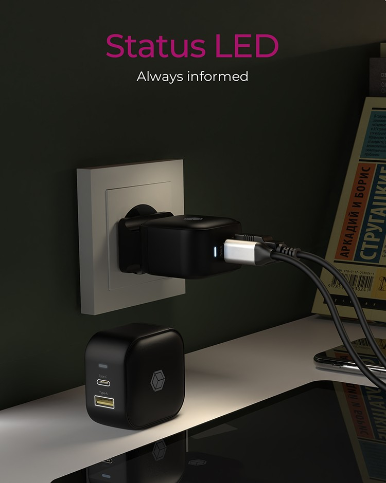 ICY BOX 2-port wall charger with USB Power Delivery – image 6