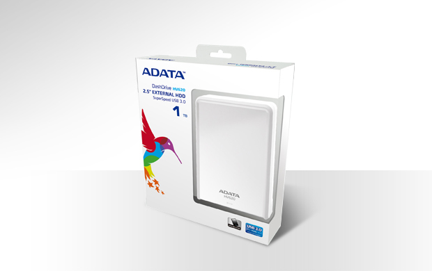 ADATA 1TB HV620 external hard drive 2.5″ USB 3.2 Gen 1 (3.1 Gen 1) White image 2