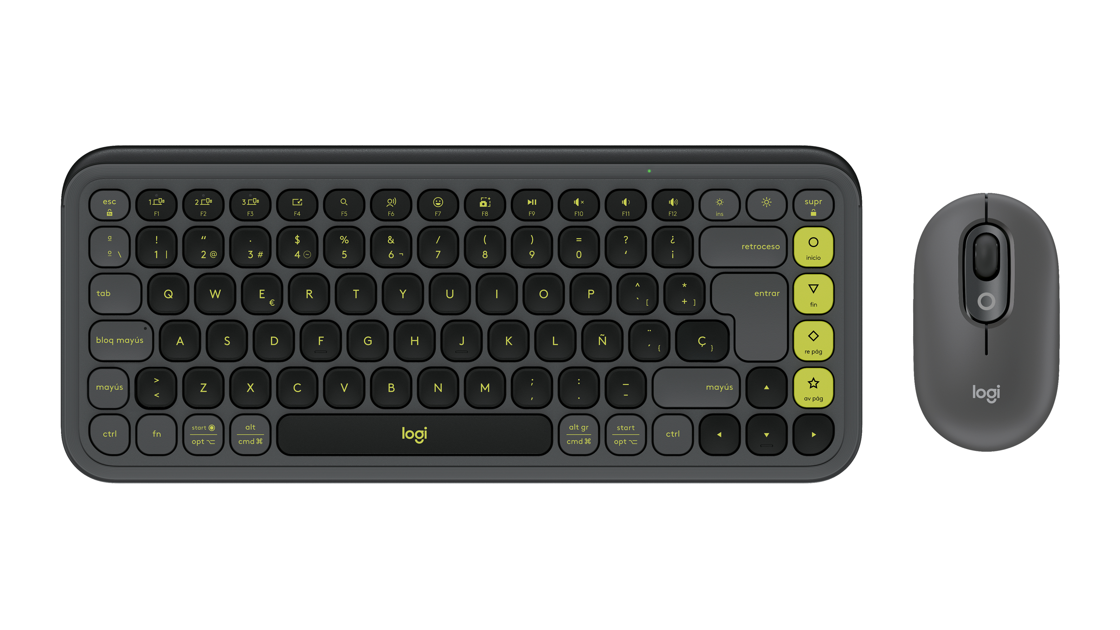 TECLADO/MOUSE LOGITECH POP ICON INALAMBRICO BLUETOOTH EASY-SWITCH GRAFITO