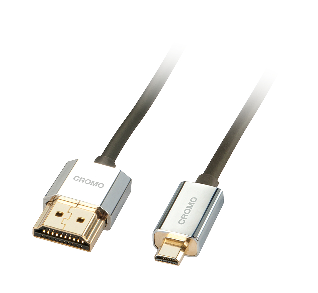 Lindy 41681 HDMI-kabel 1 m HDMI Typ A (standard) HDMI Typ D (micro) Svart