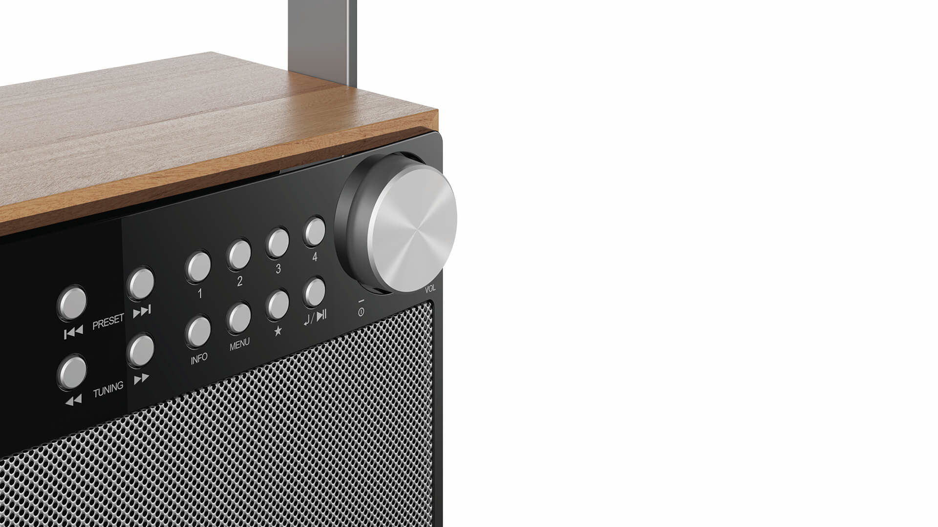 Sharp DR-P355 radio Portable Digital Black, Wood – image 4