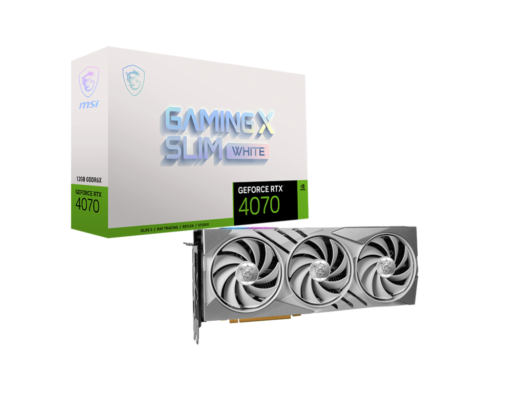 MSI GAMING GeForce RTX 4070 X SLIM WHITE 12G NVIDIA 12 GB GDDR6X