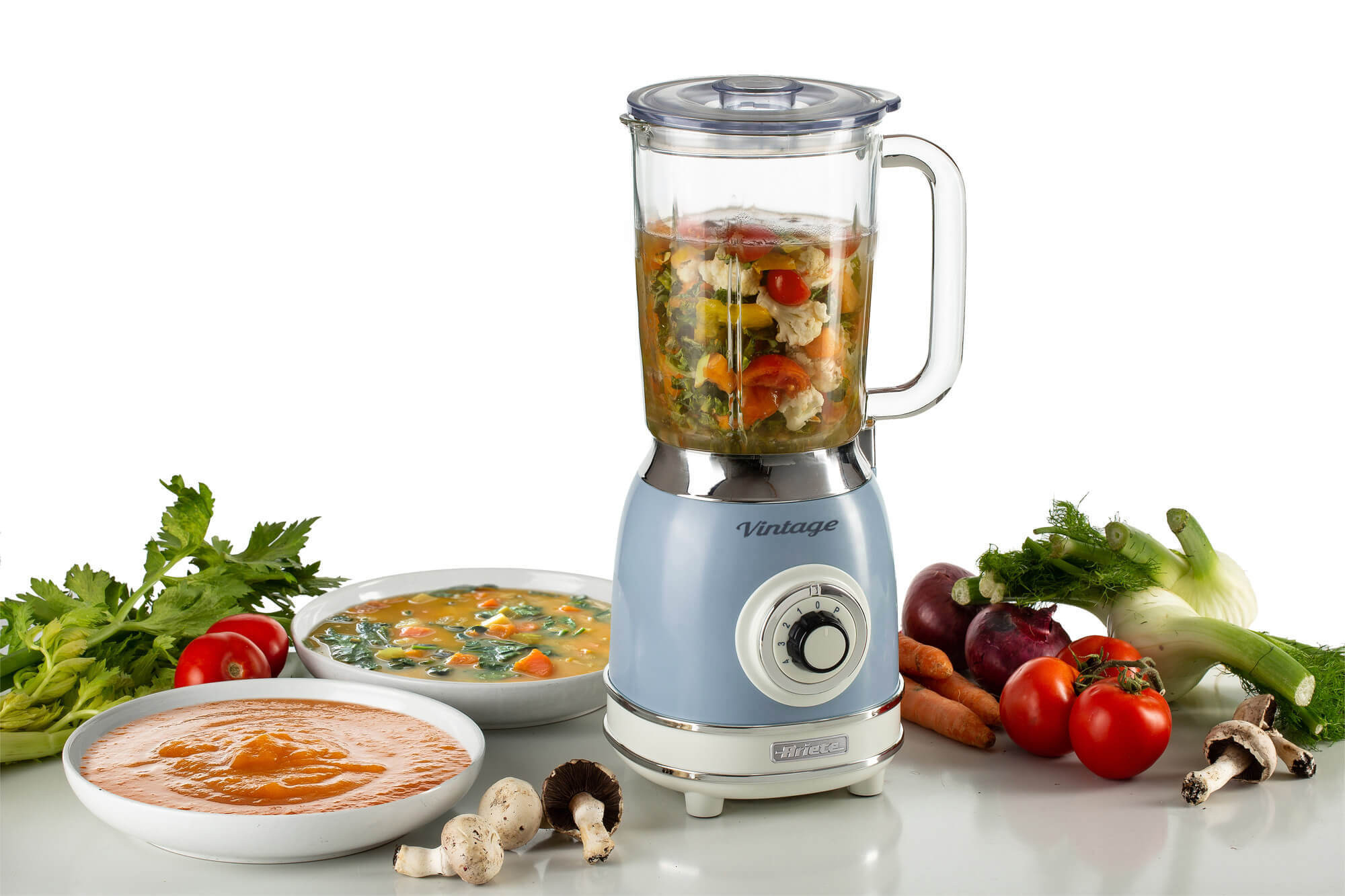 Ariete 583, Vintage Blender with 1.5 Liter glass cup, 4 Stainless Steel Blades, 4 Speeds + Pulse, 1000 Watt, Blue – image 6