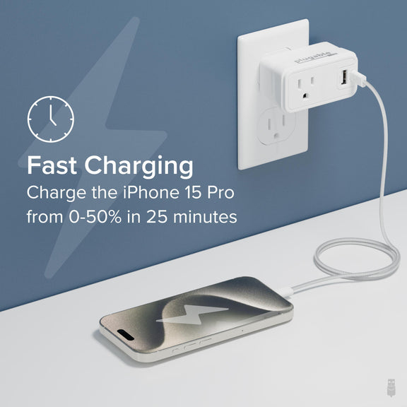 Plugable Technologies PS1-CA1 mobile device charger Universal White AC Fast charging Indoor – image 4
