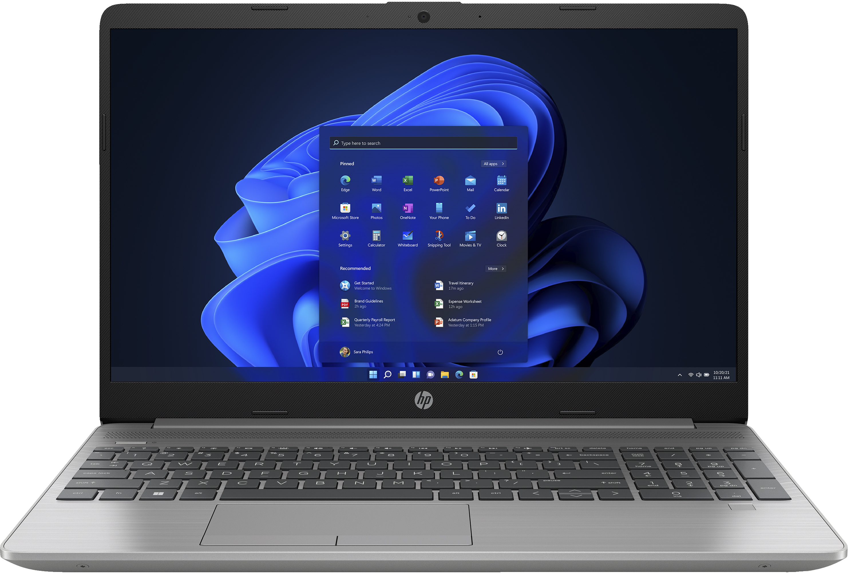 HP 250 G8 Bärbar dator 39,6 cm (15.6') Full HD Intel® Core™ i5 i5-1135G7 8 GB DDR4-SDRAM 256 GB SSD Wi-Fi 5 (802.11ac) Windows 11 Pro Silver
