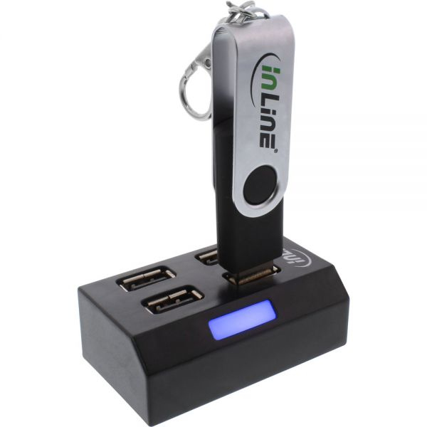 InLine 33293B interface hub 480 Mbit/s Black – image 3