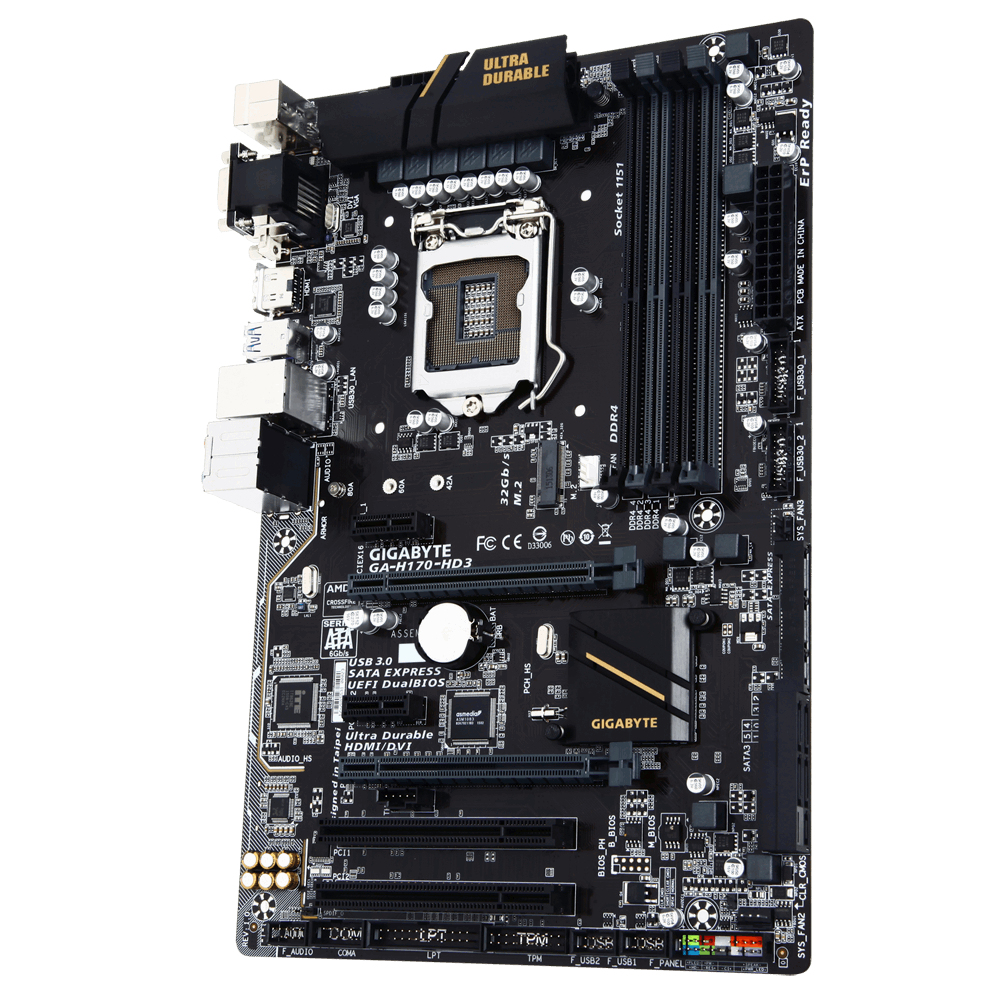 GIGABYTE GA-H170-HD3 motherboard Intel® H170 LGA 1151 (Socket H4) ATX – image 3