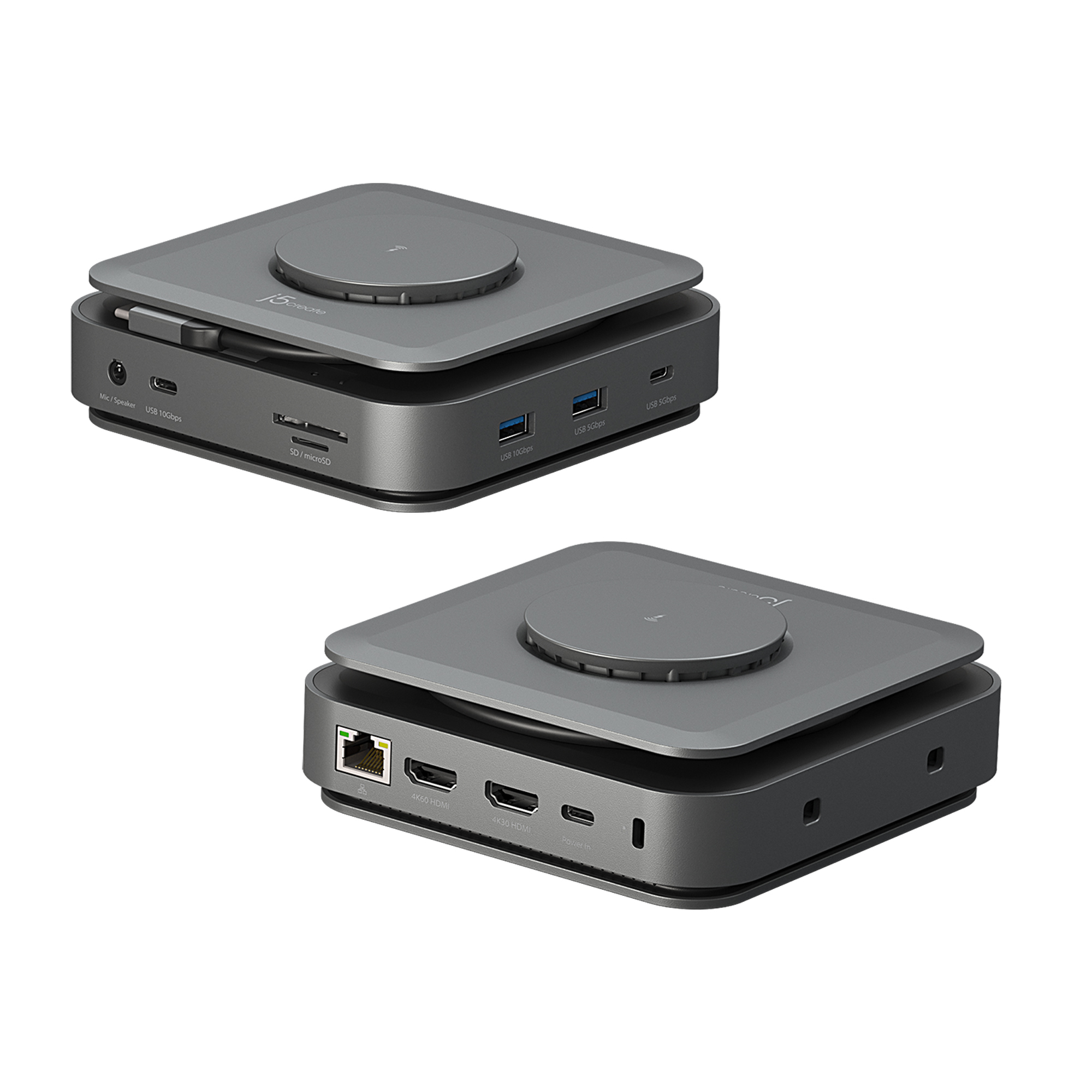 j5create JCD3199 USB-C® Dock Dual 4K HDMI™, Space Grey – image 6