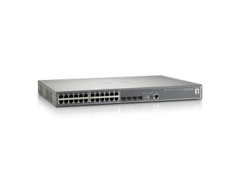LevelOne 20 GE + 4 GE Combo SFP + 2 10GE XFP Module slot L3 SNMP Stackable Switch