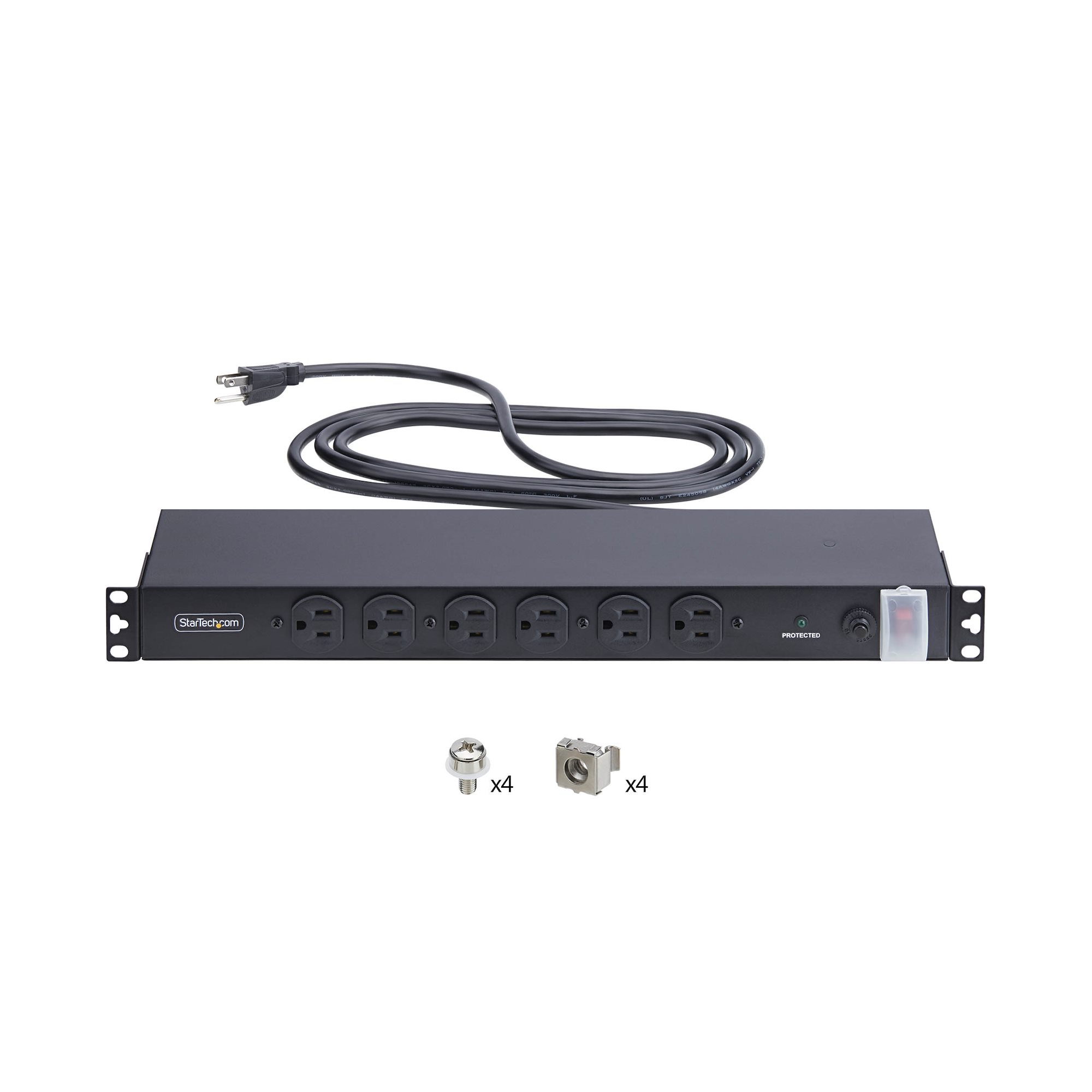 StarTech.com 14-Outlet Rackmount PDU, 1U Server Power Strip with 6x Front and 8x Rear Ports, Mounted Power Distribution Unit for 19-Inch Racks and Cabinets – image 8