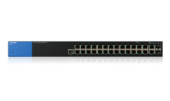 Linksys LGS528-UK network switch Managed L2/L3 Gigabit Ethernet (10/100/1000) 1U Black