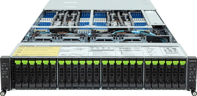 GIGABYTE H273-Z80-LAW1 AMD SoC Socket SP5 Rack (2U) Black, Steel – image 3