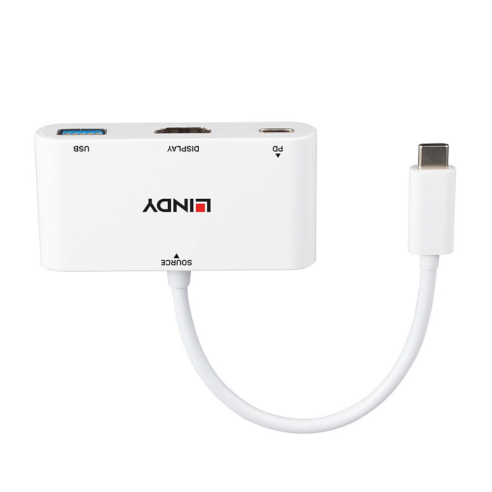 Lindy USB 3.2 Type C to HDMI Converter with USB Type A Port and Power Delivery – image 2