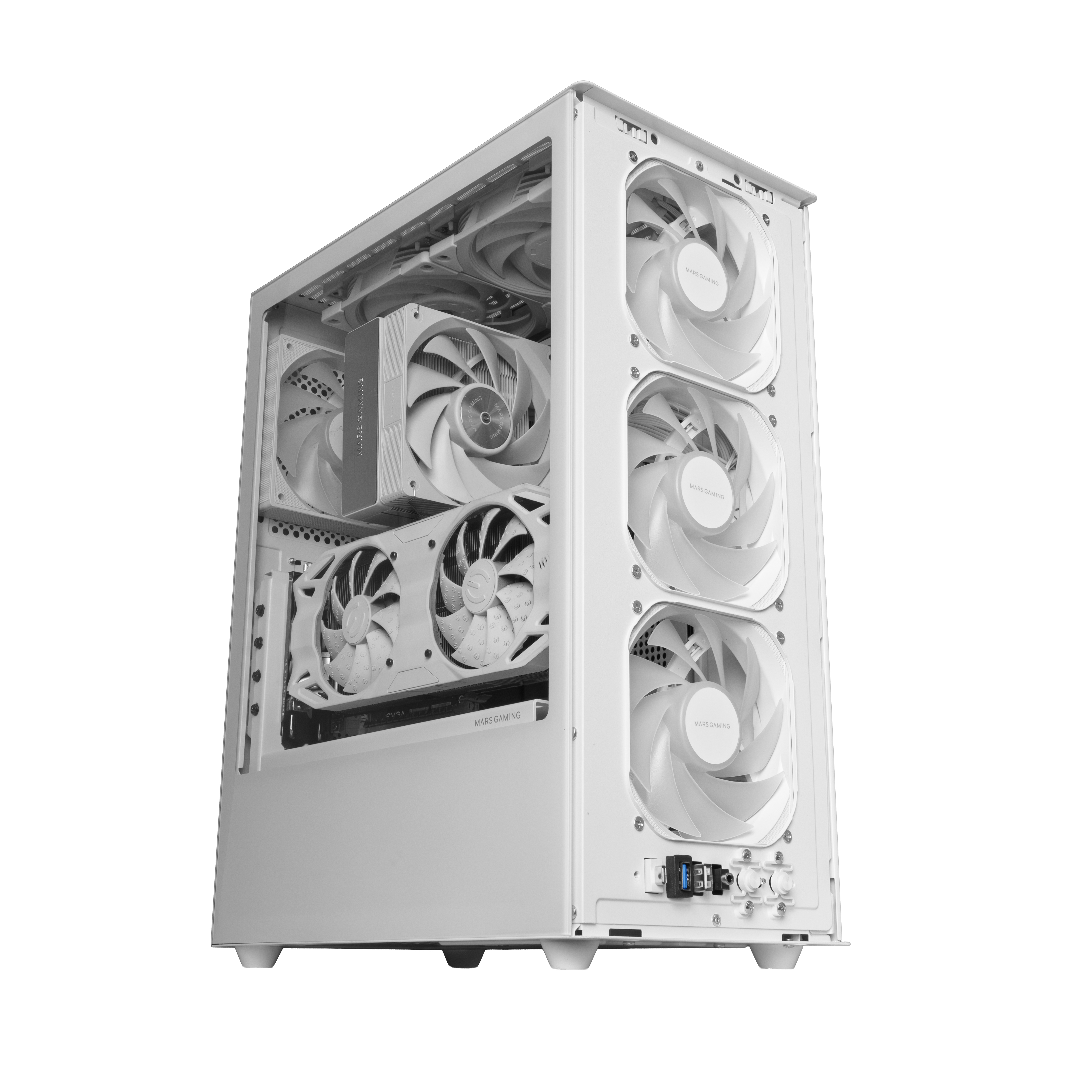 Mars Gaming MCT800W computer case Midi Tower White image 9