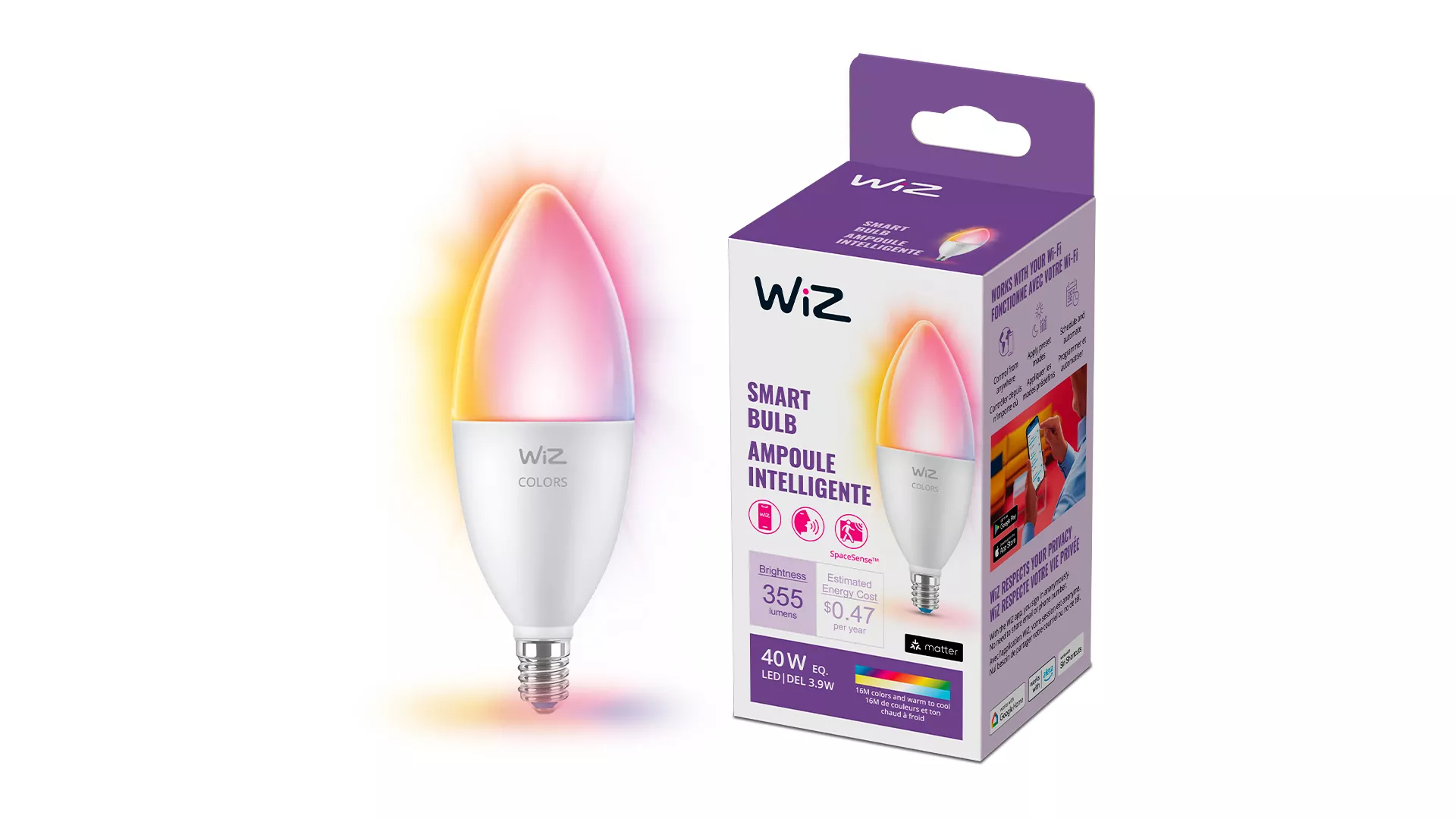 WiZ 046677603526 smart lighting Smart bulb Wi-Fi/Bluetooth – image 2
