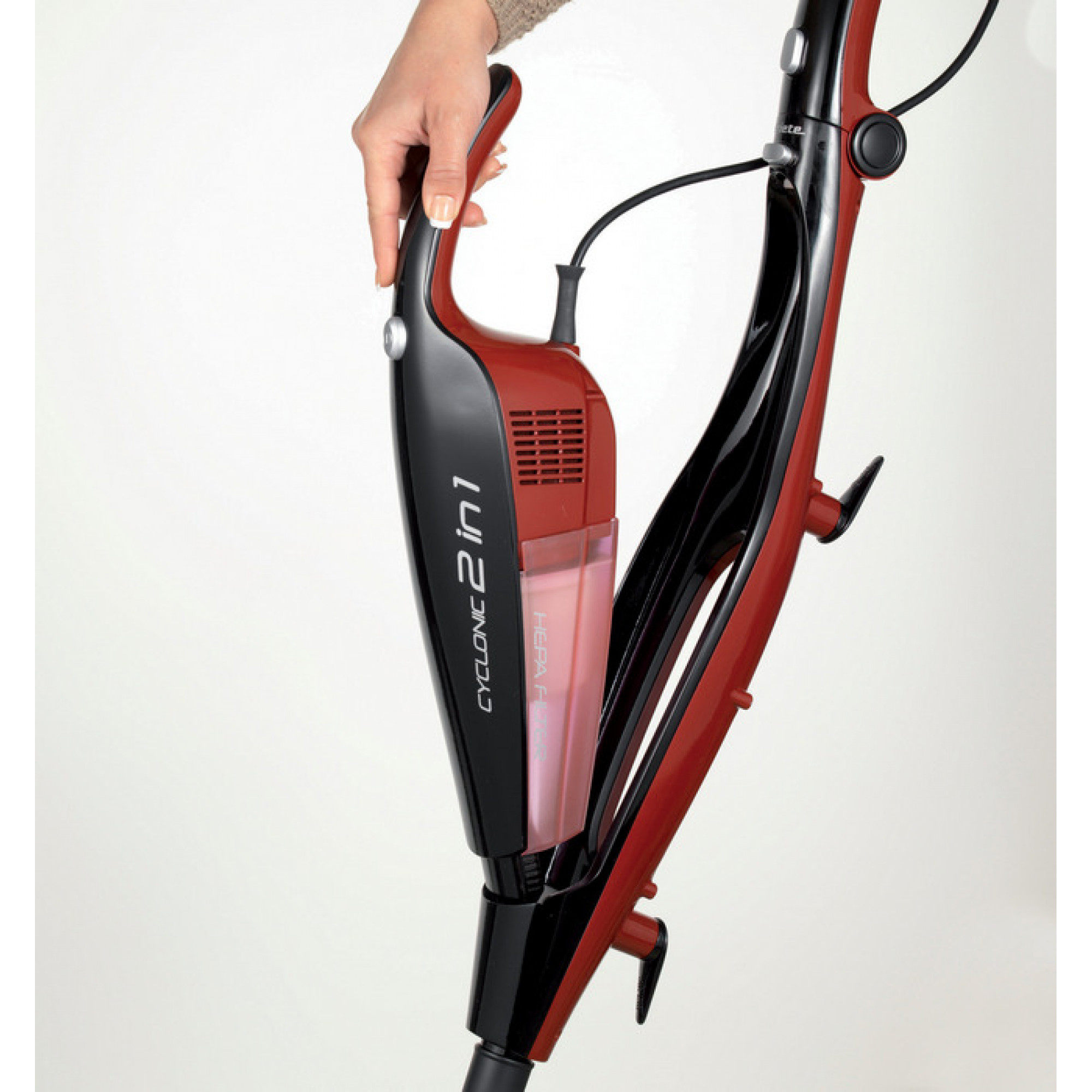 Ariete 2764 Evo 2 in 1 - Corded Electric Broom - Vacuum Cleaner and Mini Vacuum Cleaner - Bagless cyclonic technology - Hepa filter - 0.8 Liters – image 4