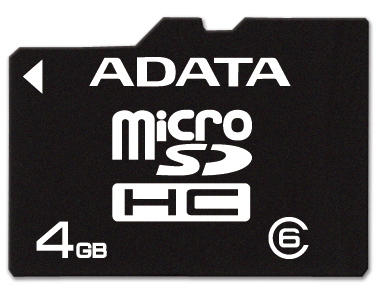 ADATA microSDHC 4GB Class 6 – image 1