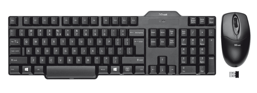Trust 16600 keyboard Mouse included Home RF Wireless Russian Black – image 3