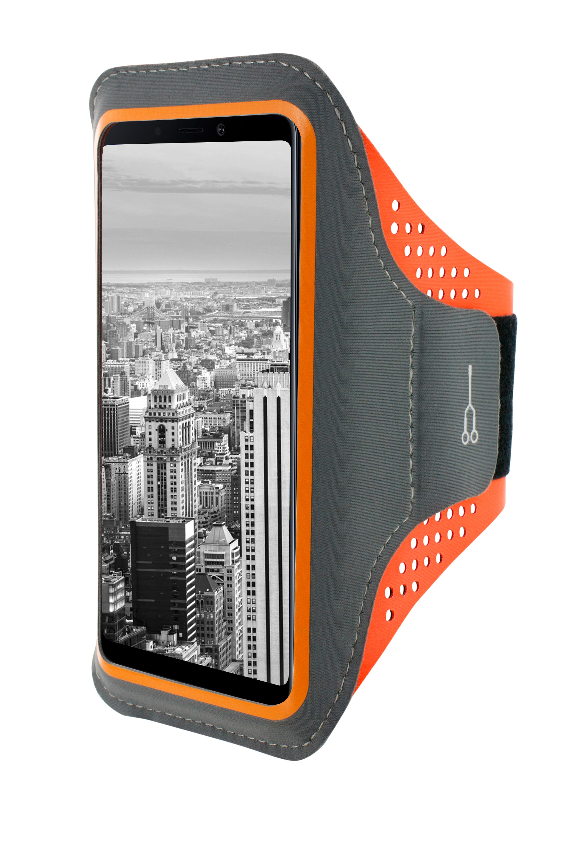 Mobiparts Comfort Fit Sport Armband Samsung Galaxy A9 (2018) Neon Orange