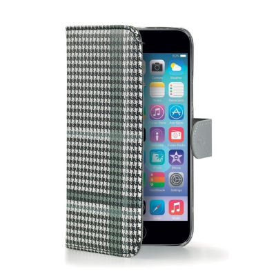 Celly PDPAGEIPH6BK mobile phone case Folio Black, White