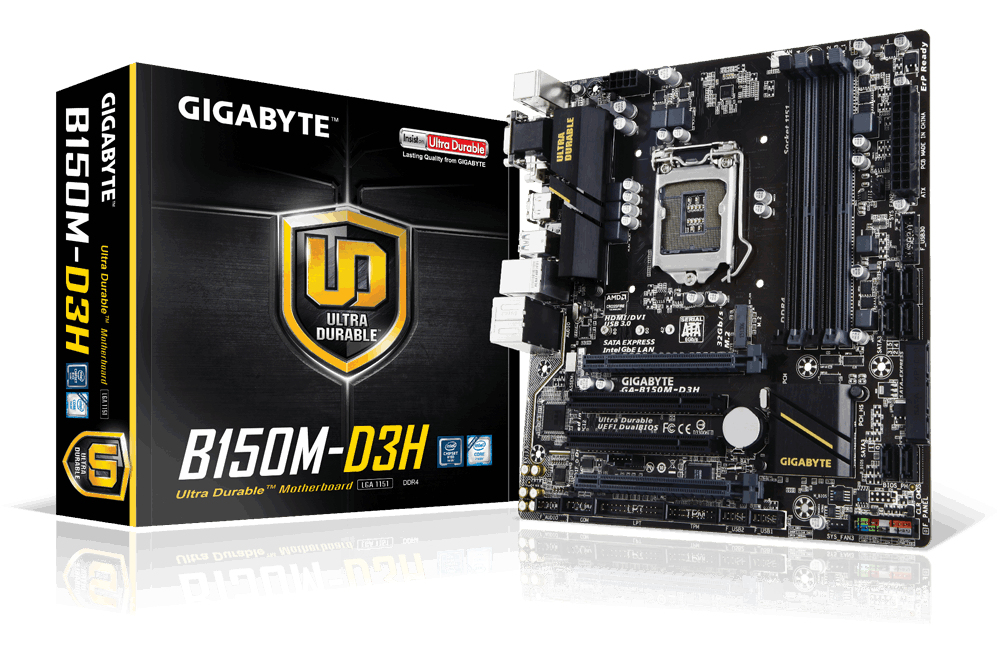 GIGABYTE GA-B150M-D3H motherboard Intel® B150 LGA 1151 (Socket H4) micro ATX – image 1