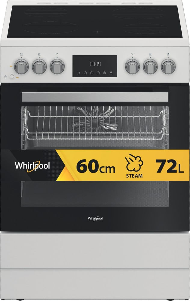 Whirlpool W6V8LCSW Freestanding cooker Electric Ceramic hob White