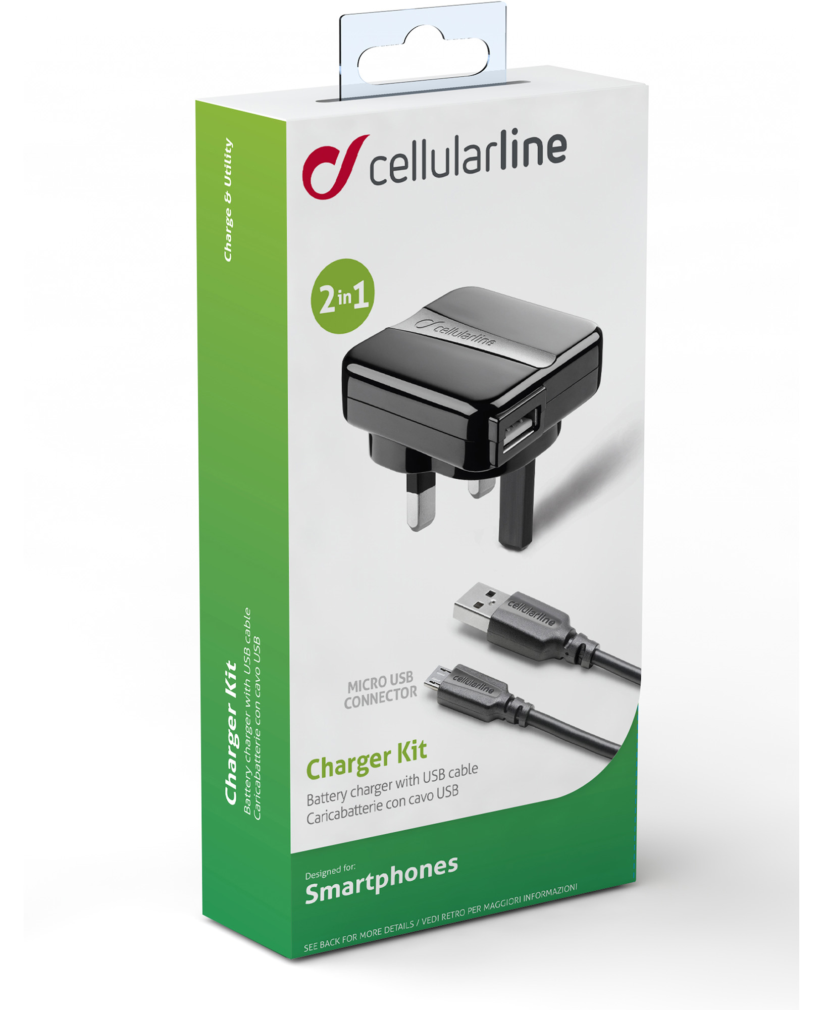 Cellularline USB Charger Kit - Micro USB - UK Plug – image 2