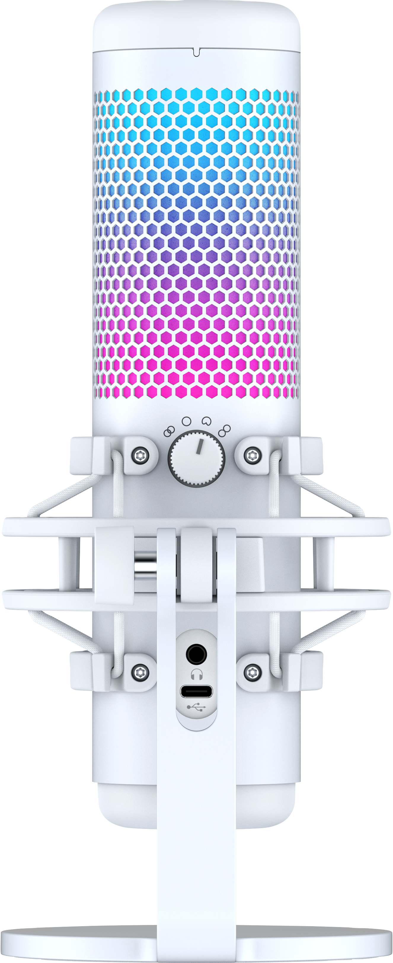 HyperX QuadCast S - USB Microphone (White-Grey) - RGB Lighting – image 5