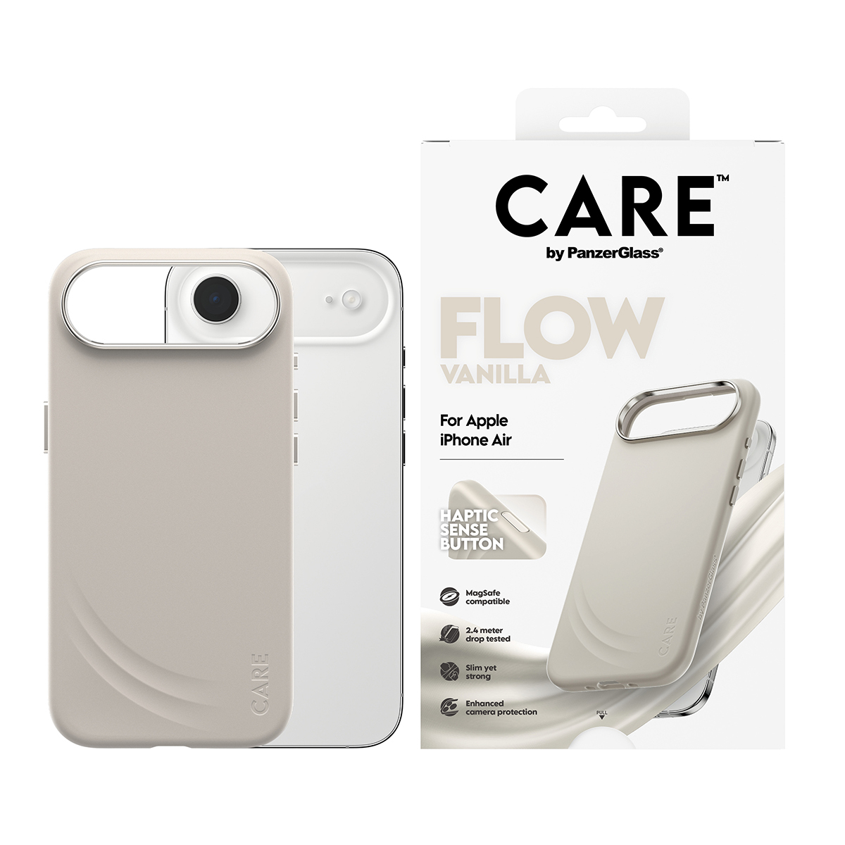 PanzerGlass CARE™ by PanzerGlass® Flow Case Vanilla w. Haptic Button & MagSafe iPhone Air – image 2