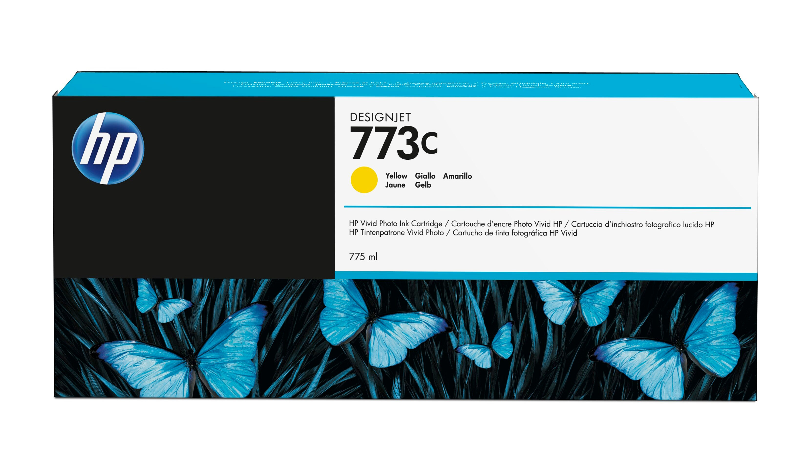 HP Cartouche d'encre DesignJet 773C jaune de 775 ml