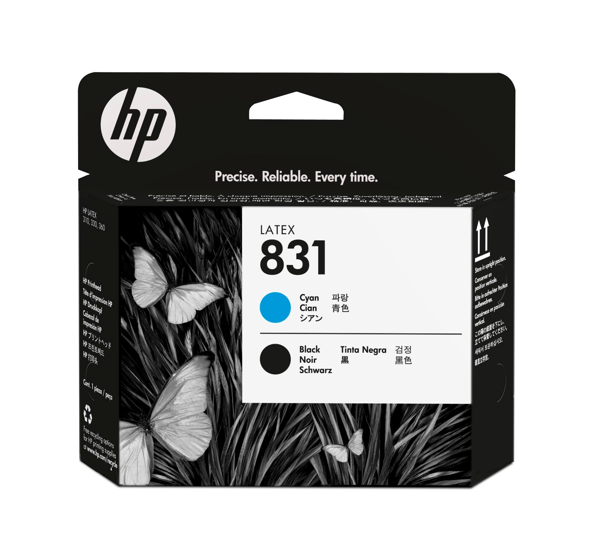 Hp cabezal de impresión latex cian/negro 831