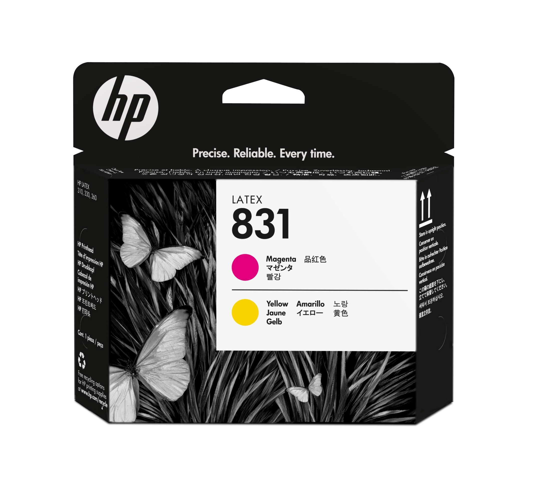 Hp cabezal de impresión 831 latex amarillo/magenta