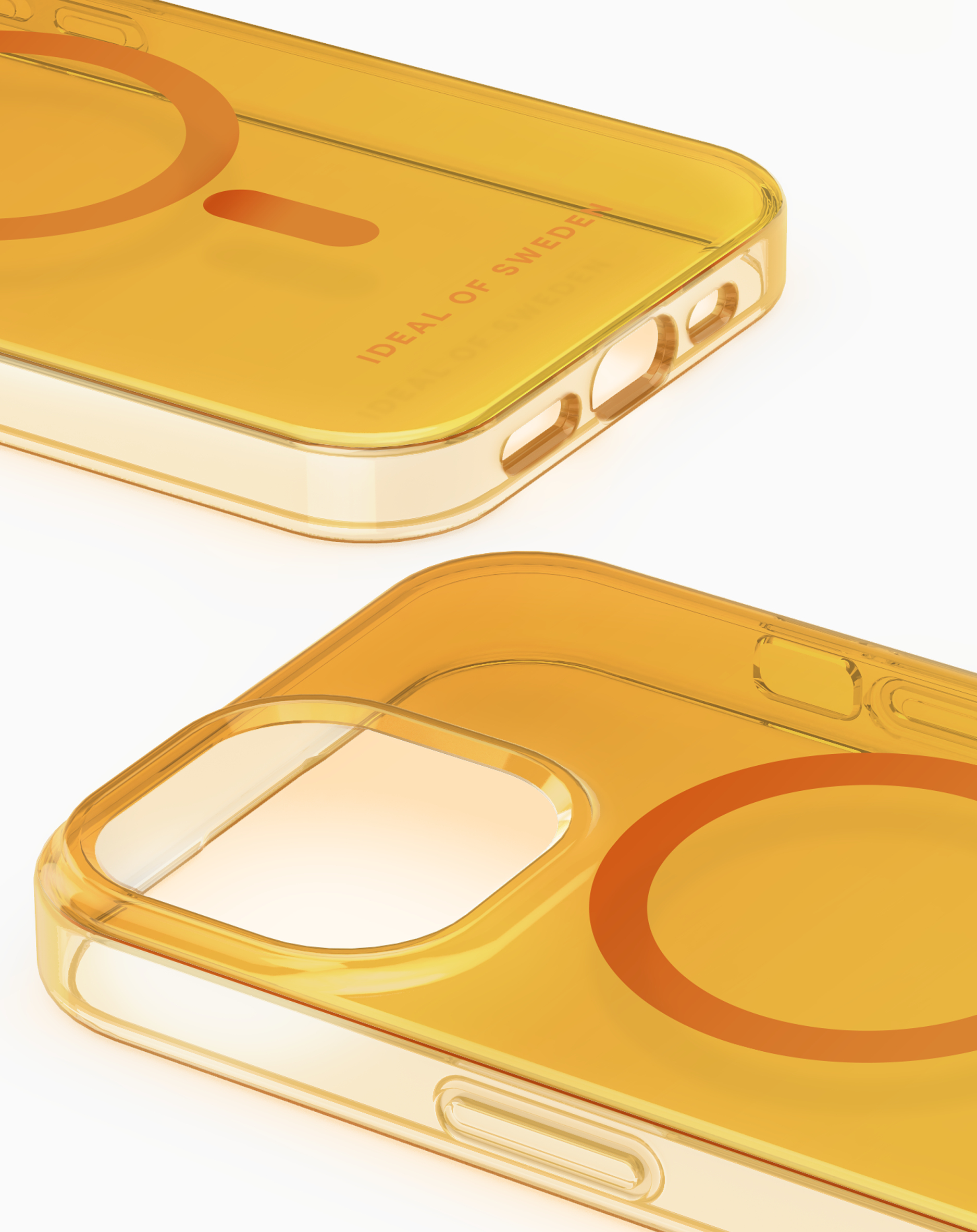 iDeal of Sweden Clear Case MagSafe iPhone 13 / 14 / 15 / 16e Orange Spritz – image 3