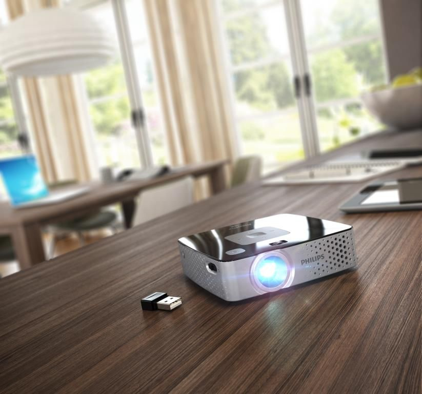 Philips PPX3417W data projector Portable projector 170 ANSI lumens DLP WVGA (854x480) Black, Metallic – image 4