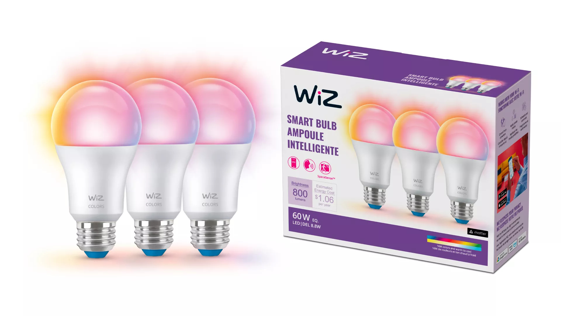 WiZ 046677605254 smart lighting Smart bulb Wi-Fi/Bluetooth – image 2