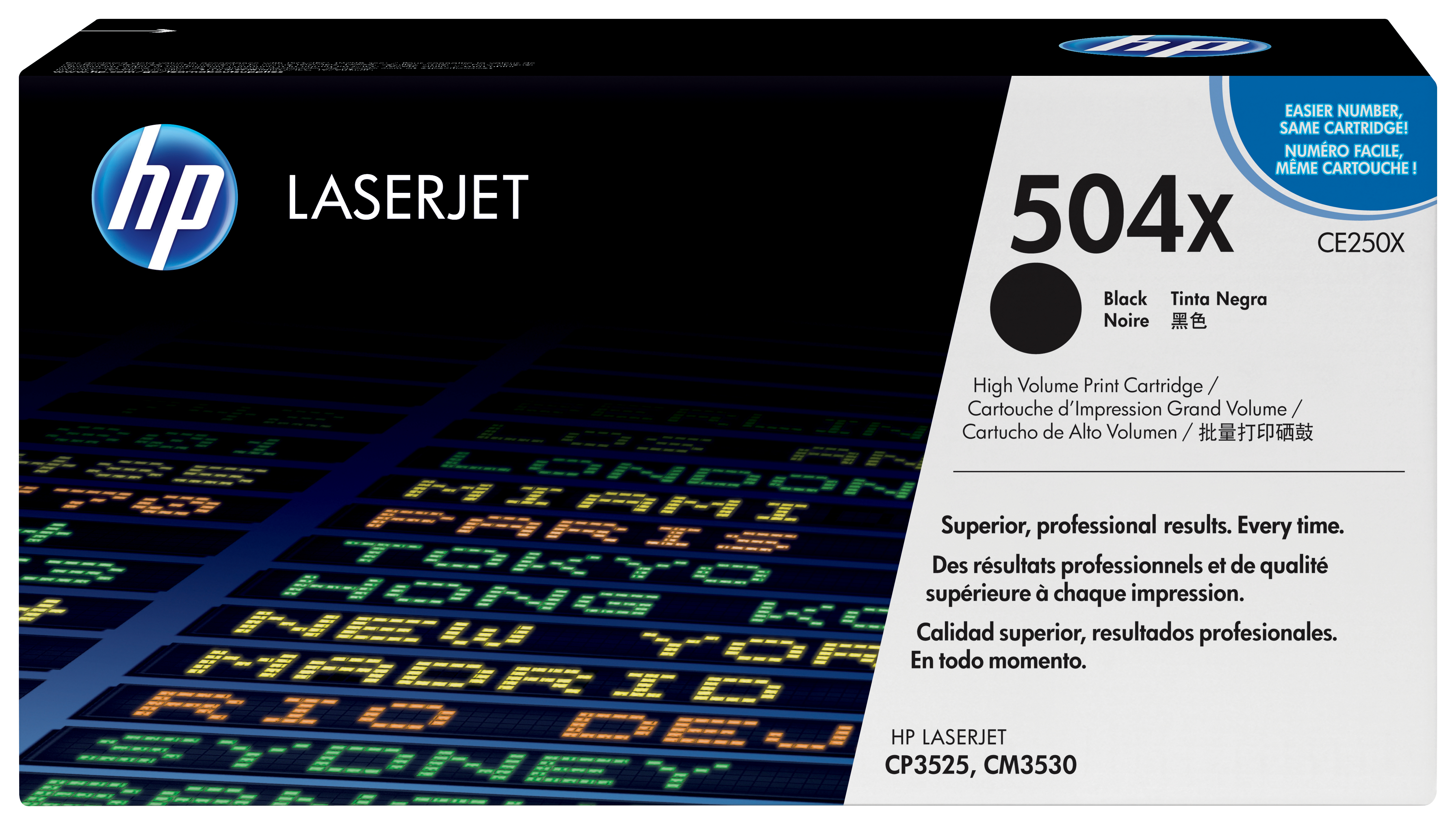 HP 504X, alkuperäinen riittoisa musta LaserJet-värikasetti