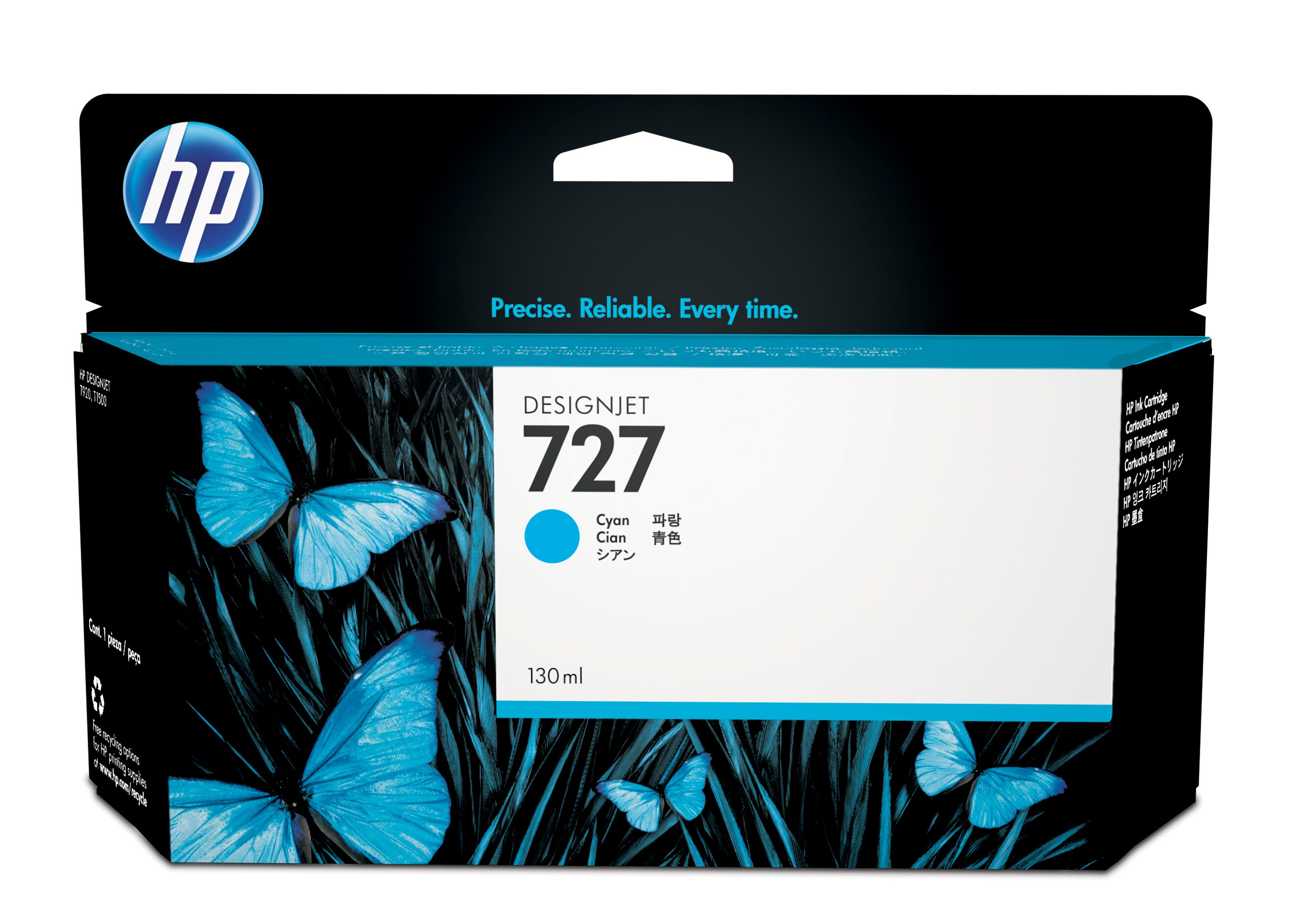 Cartucho De Tinta Hp 727 Cian Original (B3P19A) - B3P19A