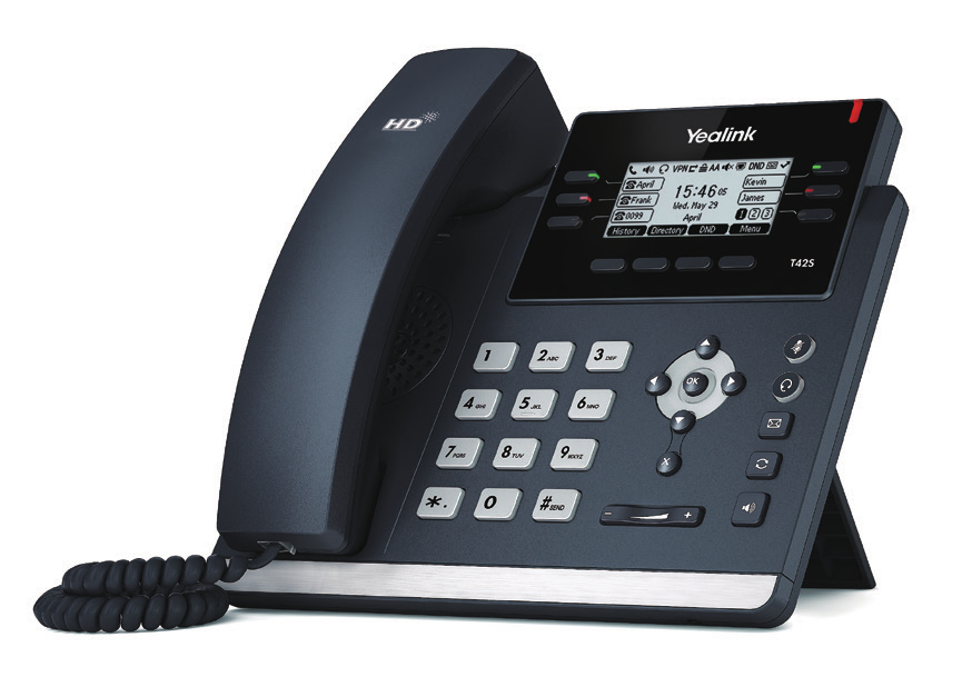 Yealink SIP-T42S IP phone Black 12 lines LCD – image 1