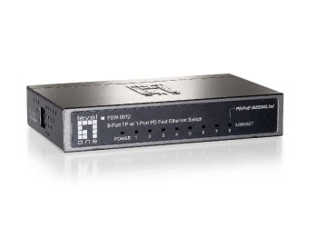 LevelOne 7 FE + 1 FE PoE PD Switch – image 1