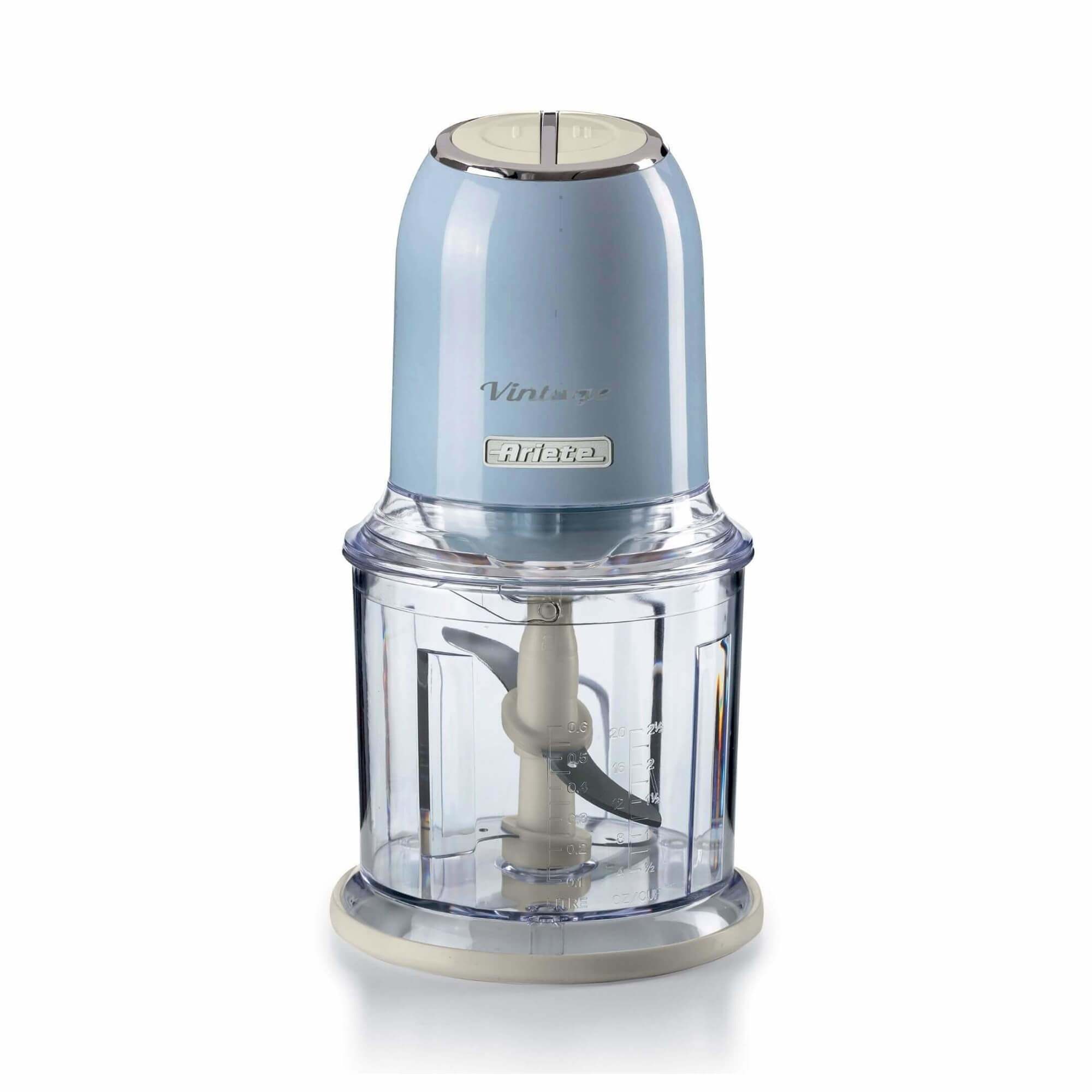 Ariete 438, Vintage Chopper, Chopper and Ice Crusher, 2 speeds, 4 stainless steel blades, 600 ml graduated cup