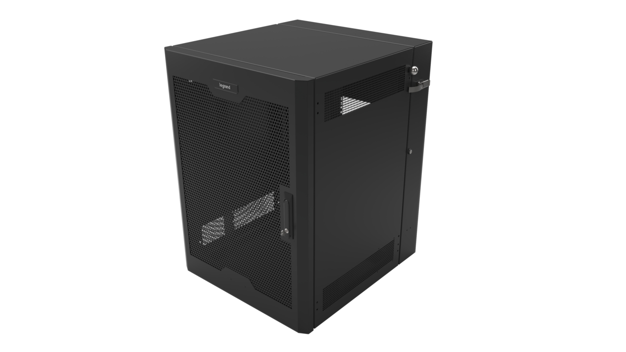 Legrand SWMR18RUPD-26-26 rack cabinet 18U Wall mounted rack Black