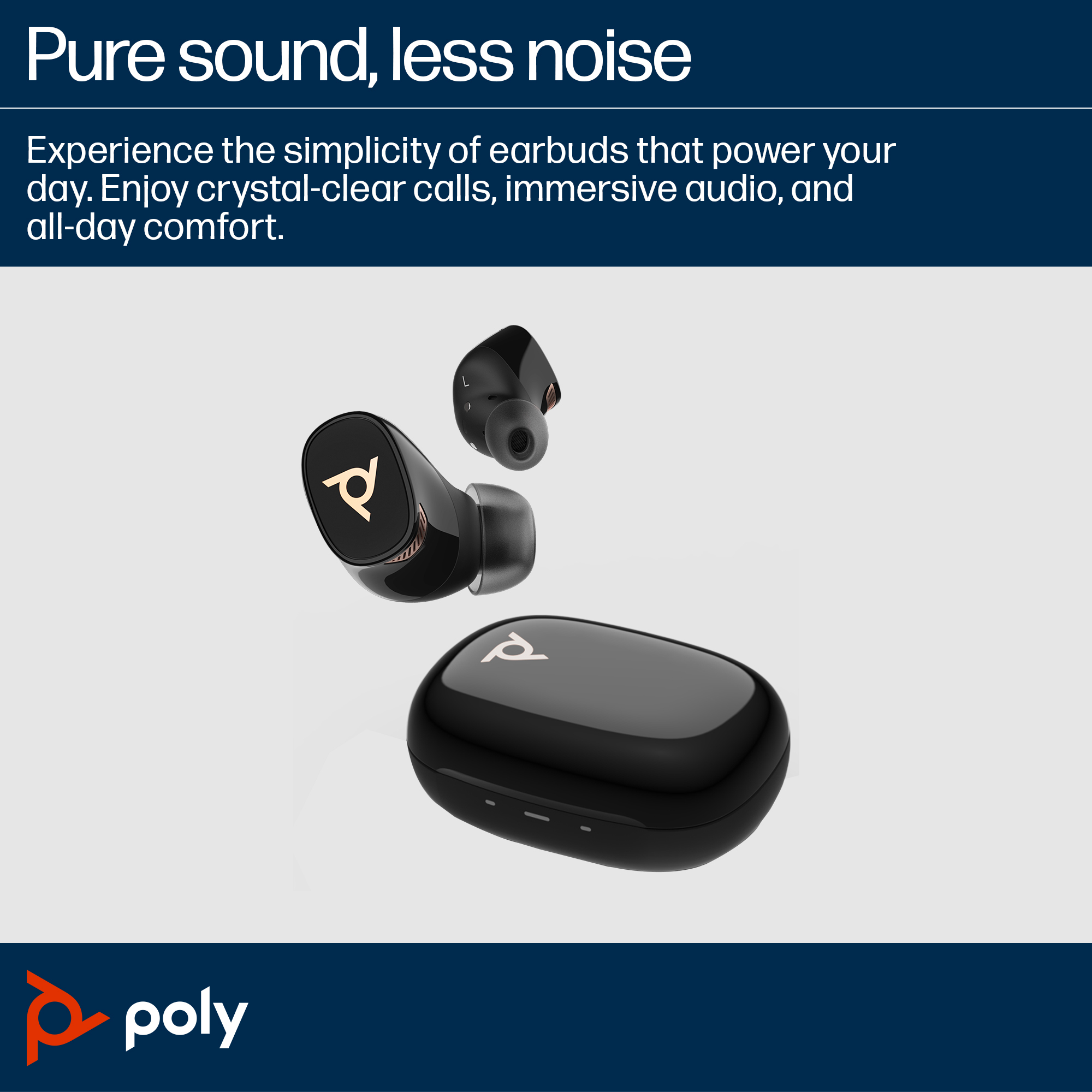 HP Poly Voyager Free 20 Gray Earbuds +Basic Charge Case Customer Special 1 – image 8