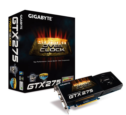 GIGABYTE GV-N275SO-18I graphics card NVIDIA GeForce GTX 275