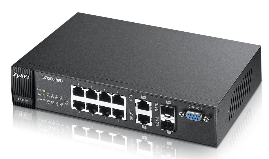Zyxel ES3500-8PD Managed L2 Black – image 1