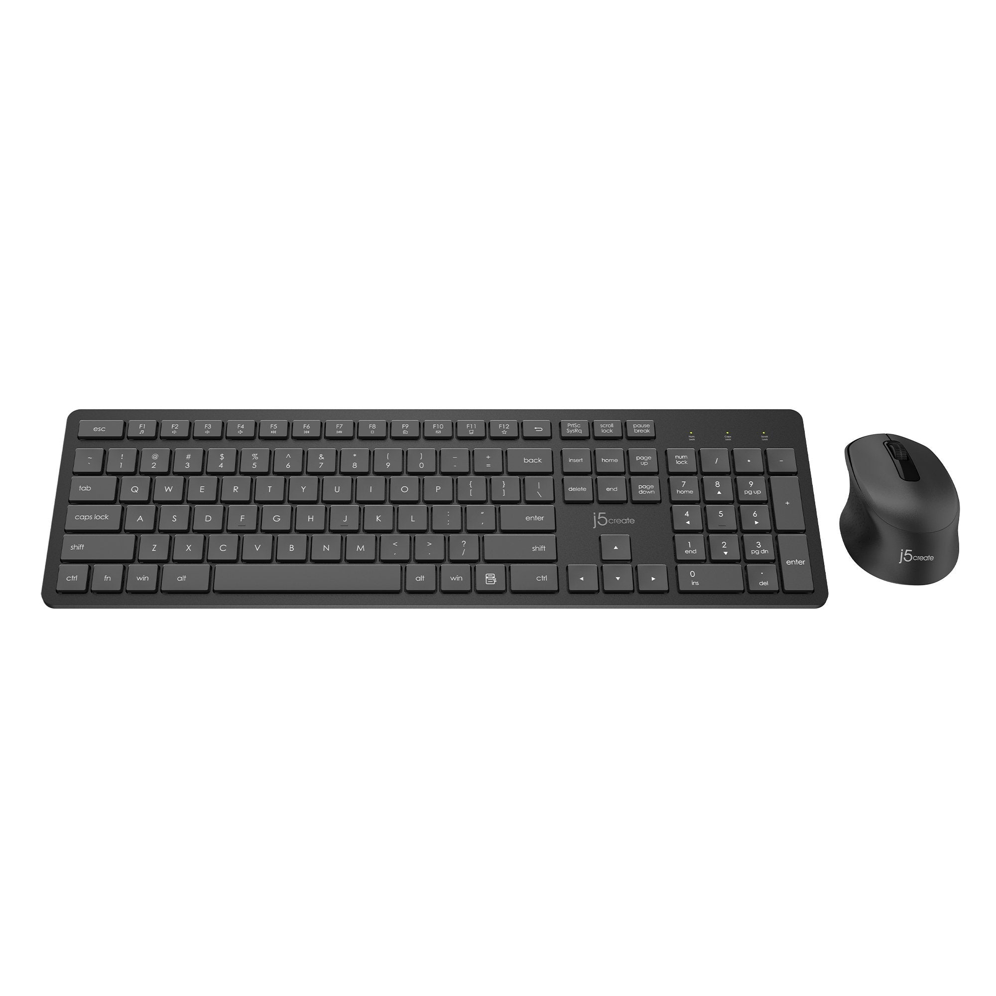 j5create JIKMW115 keyboard Mouse included Office RF Wireless Black
