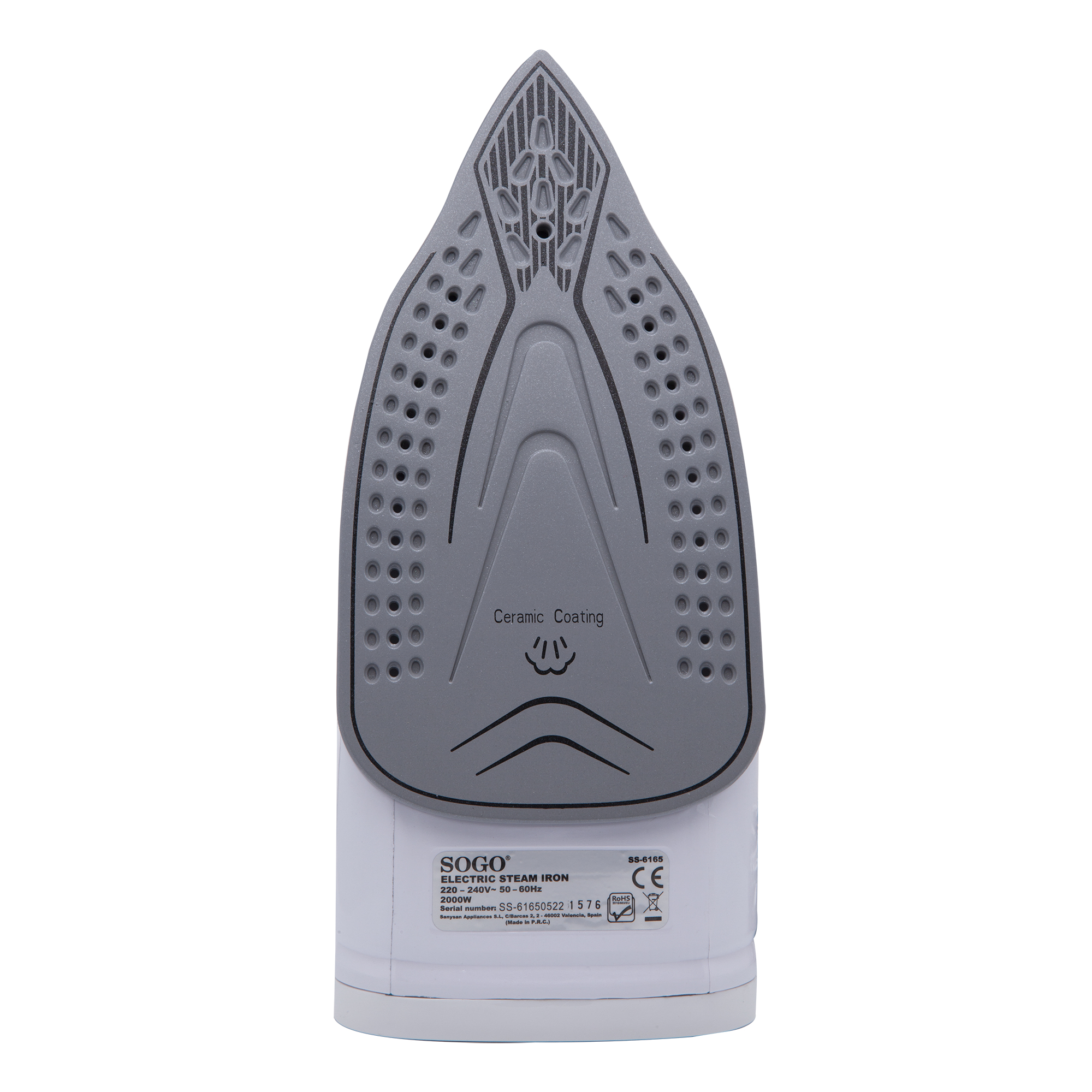Sogo PLA-SS-6165 iron Dry & Steam iron Ceramic soleplate – image 3
