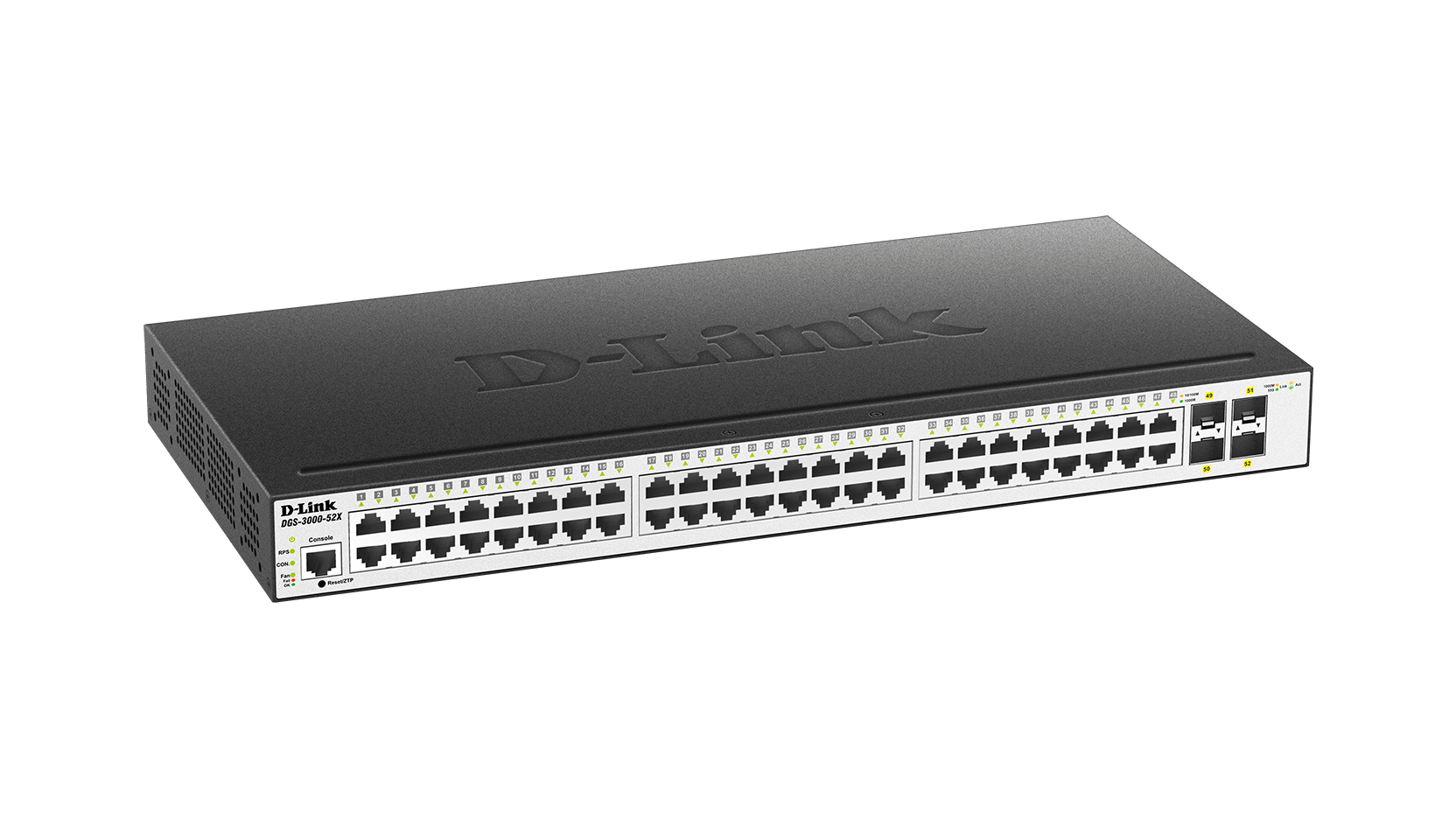 D-Link DGS-3000-52X network switch Managed L2 Gigabit Ethernet (10/100/1000) 1U Black – image 2