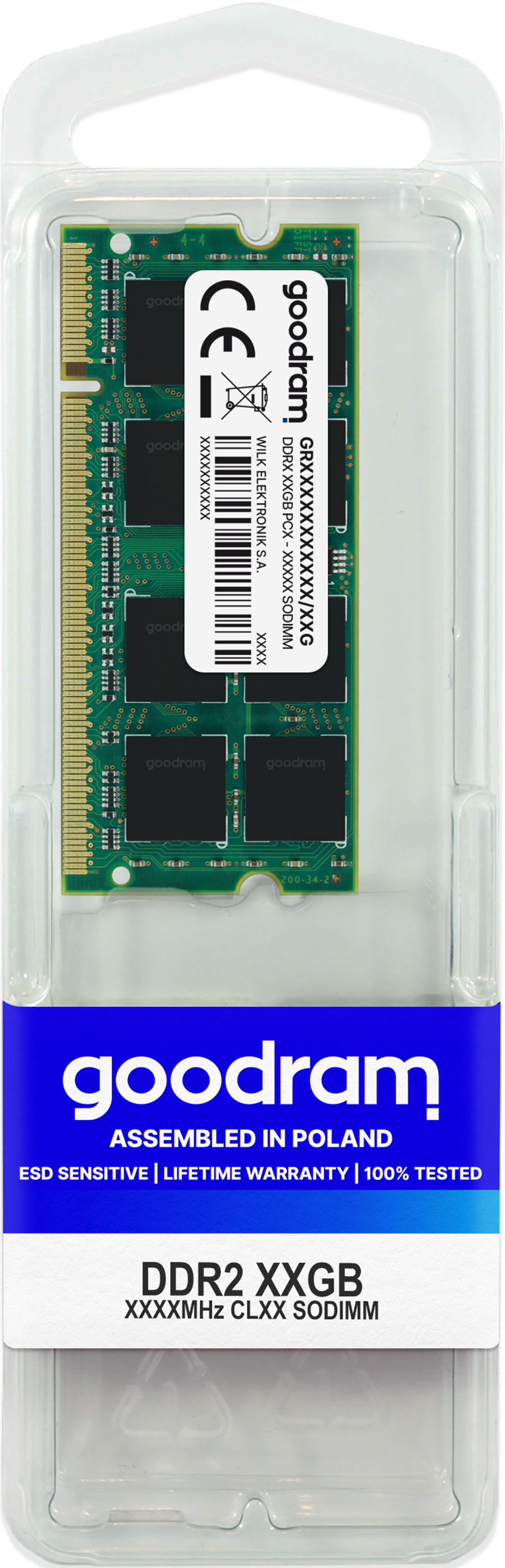 Goodram GR800S264L6/2G memory module 2 GB 1 x 2 GB DDR2 200-pin SO-DIMM image 1