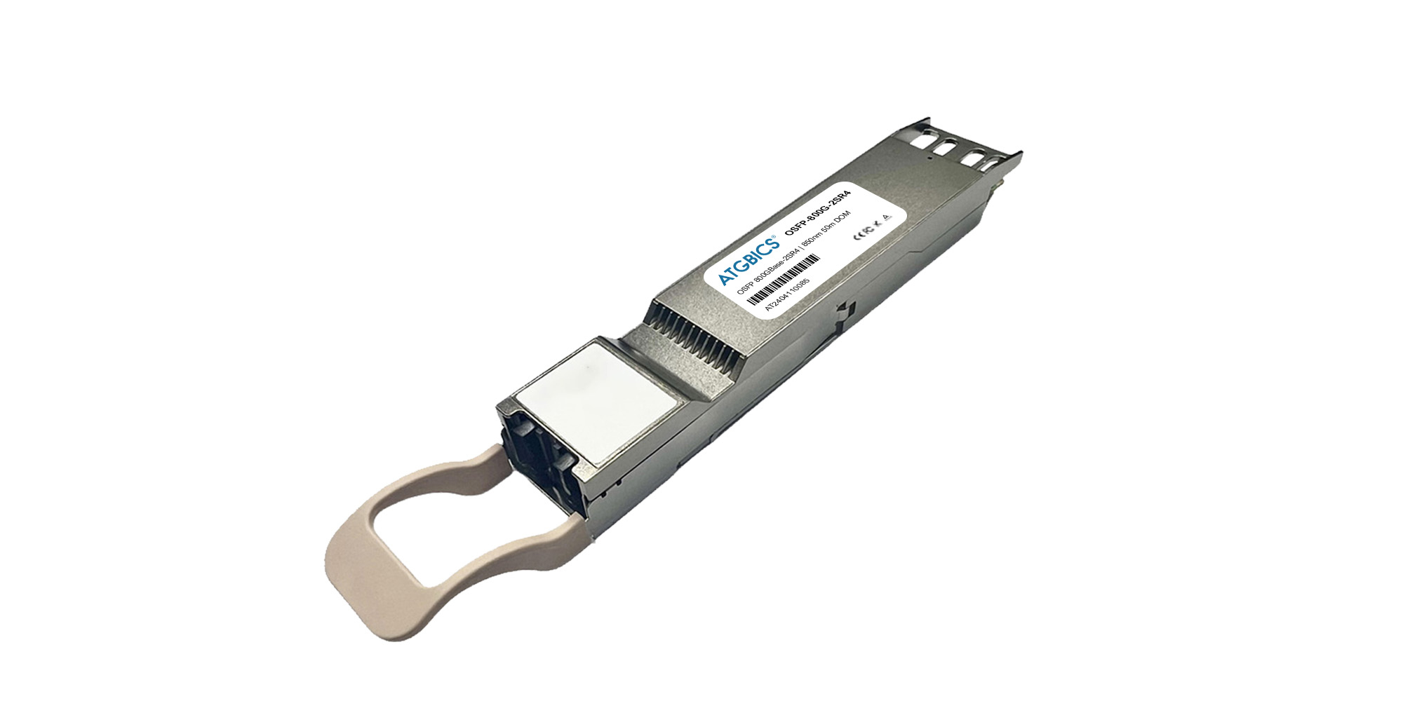 ATGBICS 980-9I51A-00NS00 NVIDIA Mellanox compatible Transceiver OSFP 800GBase-SR8(2SR4) InfiniBand Flat Top (850nm MMF 50m 2xMPO-12 DOM)