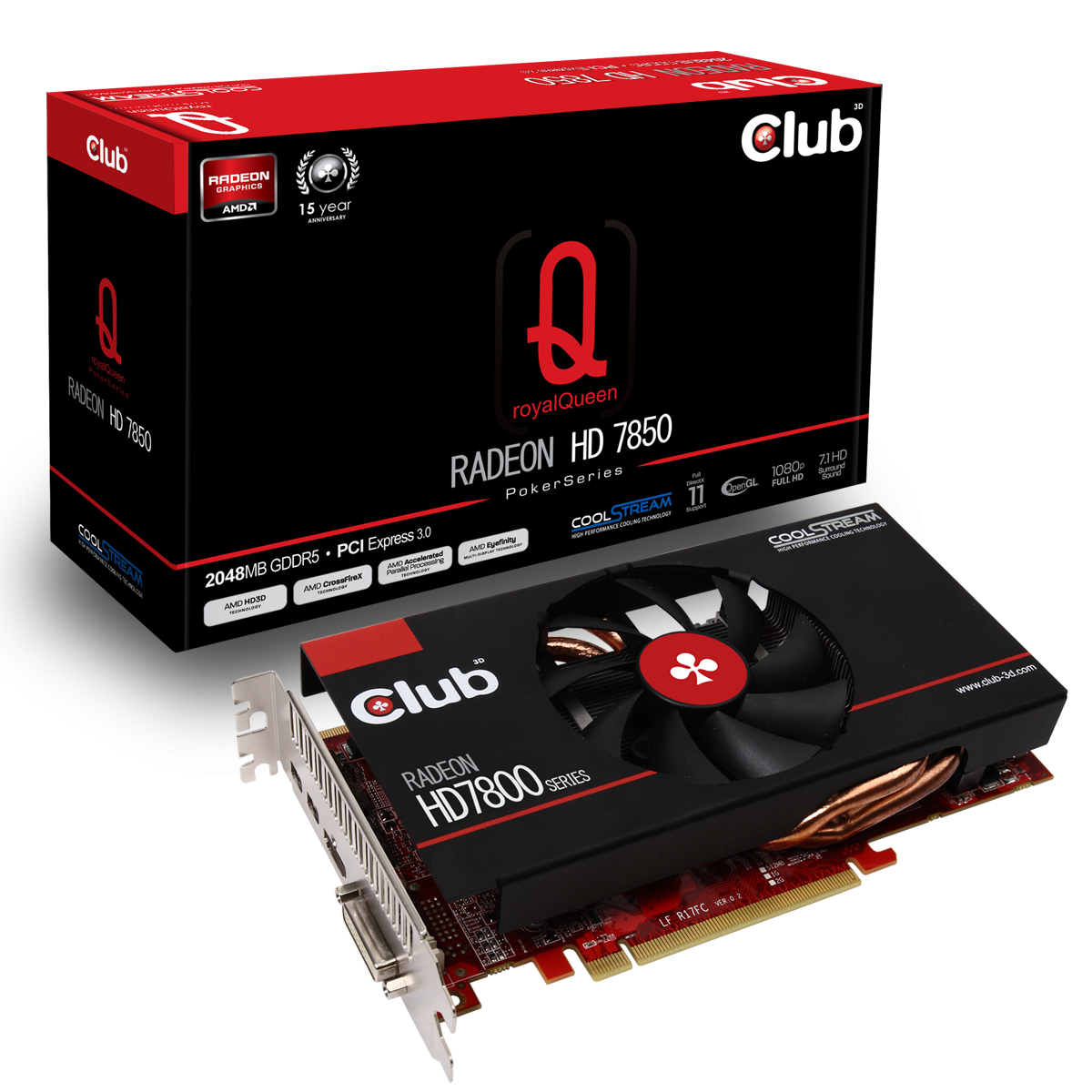 CLUB3D CGAX-7856F graphics card AMD Radeon HD7850